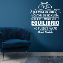 Vinilo frase montar en bicicleta albert einstein